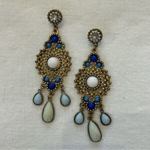 ❗️3/$15❗️ Blue Bauble Gemstone Large Dangle Earrings